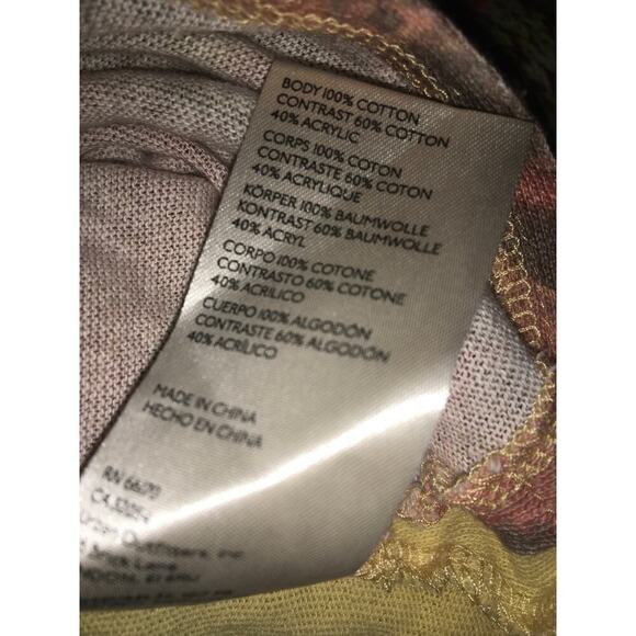 Free People Ibiza Swit Knit Short Sleeve Crochet Palm Tree Striped Tee Shirt Top - Picture 8 of 8